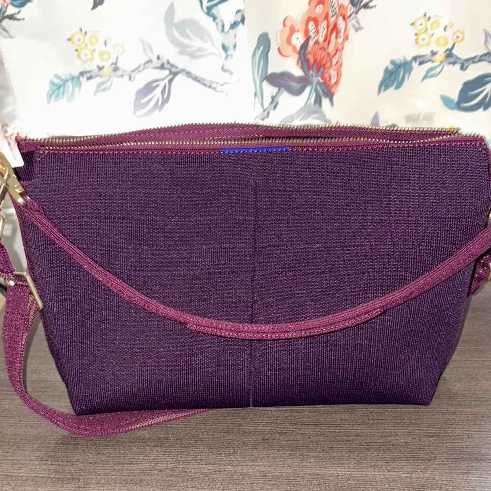 Rothy's Purple Daily Crossbody Bag with Gold Hardware
